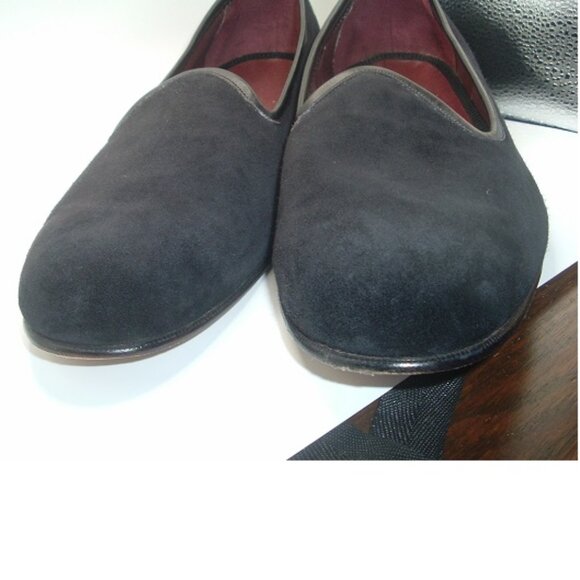 Edward Green Albert Black Velvet Suede Loafers Men's Size 12 (barely worn) - Picture 4 of 10